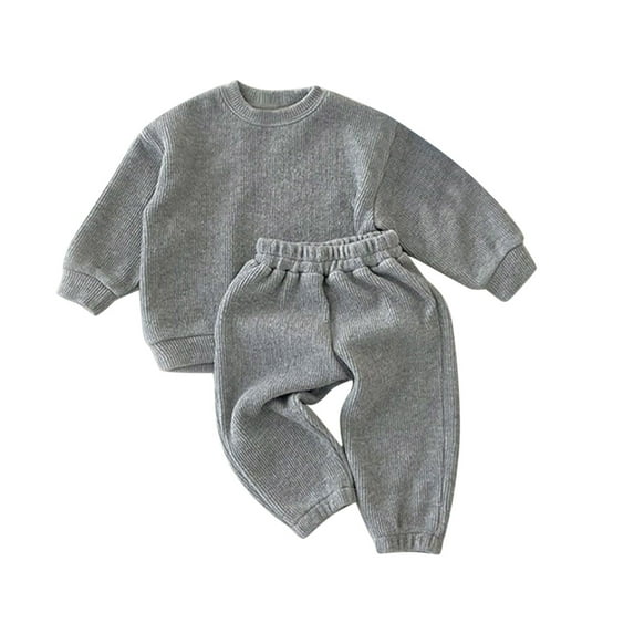 LUOGENLI Baby Boy Pants 12-18 Months Organic Cotton Baby Girls Boys Autumn Solid Cotton Long Sleeve Long Pants Set Outfits Clothes Baby Boy Pants 3-6 Months Brown Baby Boy Pants 6-9 Months 2-3 Years