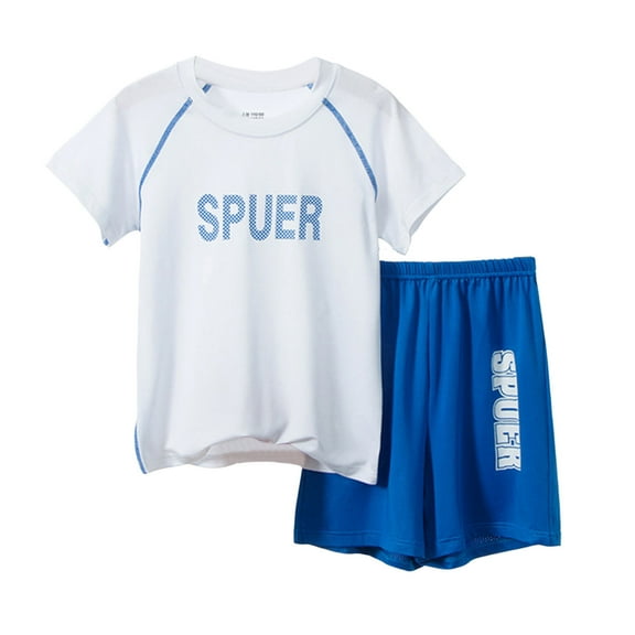 LUOGENLI Baby Boy Pants 12-18 Months Organic Cotton Kids Summer Comfortable Sweat Absorption T Shirt Shorts 2Pc Casual Sports Suit Children's Clothing Baby Boy Pants 6-9 Months Lightweight 3-4 Years