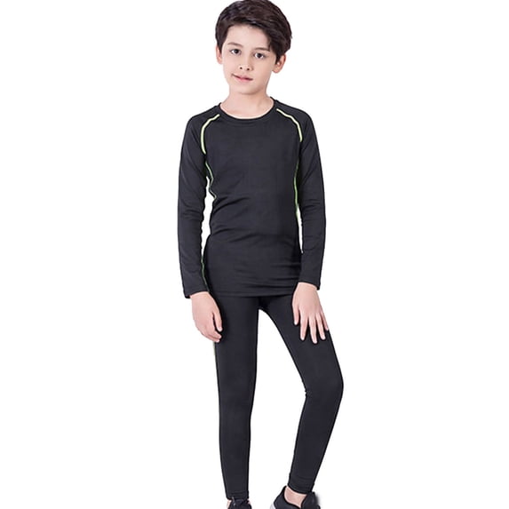 LUOGENLI Baby Boy Pants 3-6 Months Pack Toddler Boys Girls Winter Long Sleeve Tops Pants 2Pcs Outfits Clothes Set Running Basketball Training Fitness Wear Tights 4-5 Years