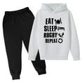 thumbnail image 1 of LUOGENLI Baby Boy Pants Set8-24 Months Football Fans Sports Gift Sweatshirt Vintage Player Sports Retro Kids Boys Girls Tracksuit Pullover Hoodie Pants Set Jogging Athletic Sweatsuits 9-10 Years, 1 of 3