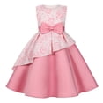 thumbnail image 1 of LUOGENLI Baby Girls' Dresses Black Kids Girls Summer Dress Irregular Skirt Bow Knot Princess Dress Party Evening Dress Children's Clothing Dresses for Girls 10-12 Fancy 4-5 Years, 1 of 7