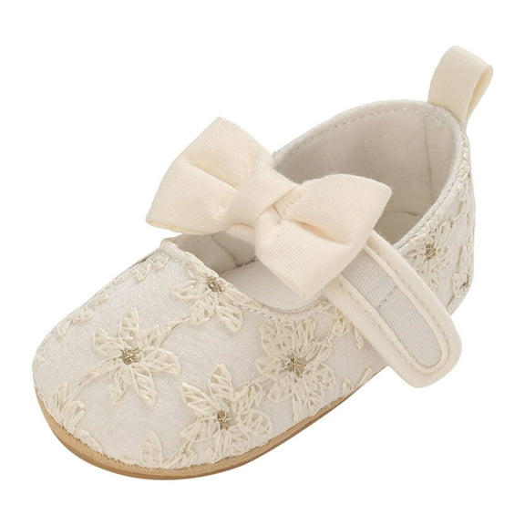 LUOGENLI Baby Shoes 9-12 Months Boy Walking Baby Sneakers New Pattern Fashion Cute Bow Decoration Hook Loop Non Shoes Baby Shoes Size 4.5 Baby Shoes 0-3 Months 1