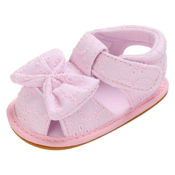LUOGENLI Baby Shoes 9-12 Months Girl Soft Sole Baby Sneakers Fashionable New Pattern Cute Bow Decoration Hook Loop Breathable Sandals Baby Shoes 0-3 Months Gender Neutral Baby Shoes Size 3 Sandals 3