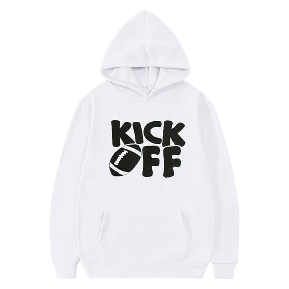 LUOGENLI Boys Hoodies Size 8-10 Zip Child Toddler Boys Girls Long Sleeve Rugby Football Letter Prints Warm Hoodie Pullover Tops Kids Outfits Sweat Suit Sweatshirt for Boys 12-14 7-8 Years