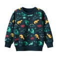 thumbnail image 1 of LUOGENLI Boys Hoodies Zip Up Autumn Winter Toddler Boys Girls Long Sleeve Cartoon Prints Hoodie Tops Outwear for Children Clothes Hoodies for Boys 9-10 Goes Over Head 4-6 Years, 1 of 7