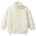 thumbnail image 1 of LUOGENLI Boys Jacket Size 7 8 Toddler Girls Boys Winter Long Sleeve Warm Solid Color Thicken Stand Drawstring Thermal Coat Jacket Boys Jackets Size 10-12 With Hood 9-10 Years, 1 of 5