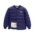 thumbnail image 1 of LUOGENLI Boys Jackets Size 6-7 Kids Boys Girls Coat Winter Jacket Soild Color Outwear Windproof Warm Coat Jacket Children's Clothing Boys Snow Jackets Size 7-8 Dark Blue 4-5 Years, 1 of 6