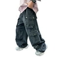 thumbnail image 1 of LUOGENLI Boys Jeans Size 10 Elastic Waist Boys' Jeans Spring Medium Kids' Spring Slacks Boys' Spring Cargo Pants Boys Jeans Size 18 Boot Cut Black 4-5 Years, 1 of 9