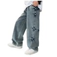 thumbnail image 1 of LUOGENLI Boys Jeans Size 18 Regular Boys' Jeans Children's Baggy Jeans Cargo Trousers Relaxed Denim Trousers with Elastic Waistband Boys Jeans Size 10 Relaxed Fit Blue 11-12 Years, 1 of 8