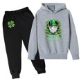 thumbnail image 1 of LUOGENLI Boys Outfits Size 10 Kids Hoodie Sweatshirt And Sweatpants Irish Festival Pullover Hoodie Set Tracksuit 2 Piece Outfits Boys Suits Size 8 Slim Boys Suits Size 6 For Graduation 7-8 Years, 1 of 4