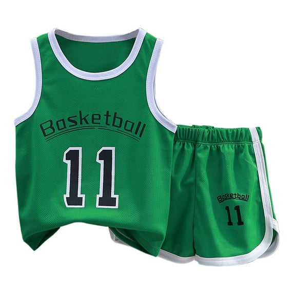 LUOGENLI Boys Outfits Size 7 for Photos Kids Summer Comfortable Sweat Absorption T Shirt Shorts 2Pc Casual Sports Suit Children's Clothing Boys Outfits 5T Long Pants Boys Suits Size 8 Green 5-6 Years