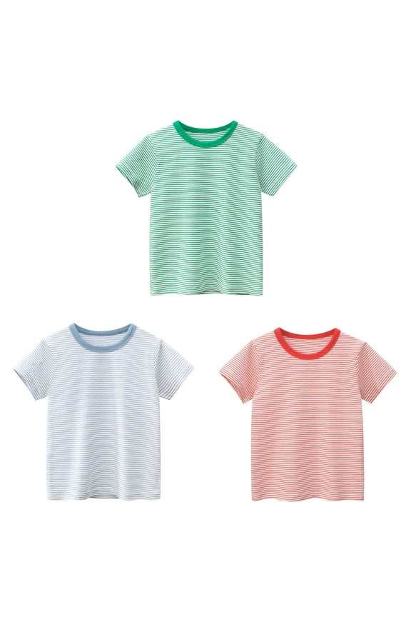 Boys Shirts Size 10-12 Youth Toddler Kids Baby Boys Girls Striped Short Sleeve Crewneck T Shirts Tops Tee Clothes for Children Boys Shirts 5T Long Sleeve Boys Shirts Size 5 2 Pack 90