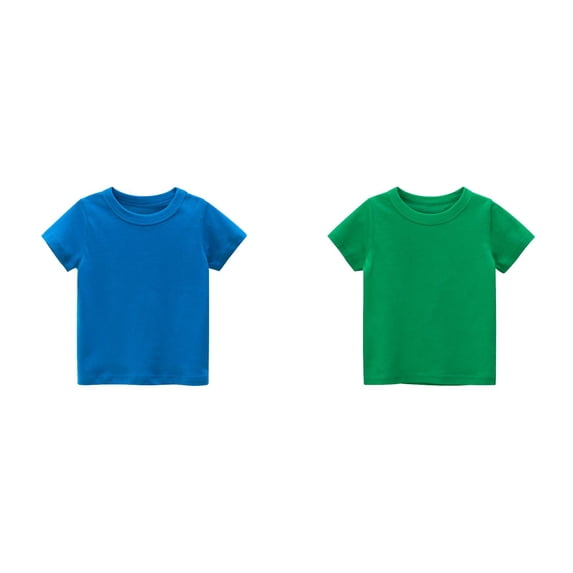 LUOGENLI Boys Shirts Size 14-16 Cotton Toddler Kids Girls Boys Short Sleeve Basic T Shirt Casual Summer Tees Shirt Tops Solid Color Boys Shirts Size 5-6 Toddler Boys Shirts Size 6/7 2 Pack 90