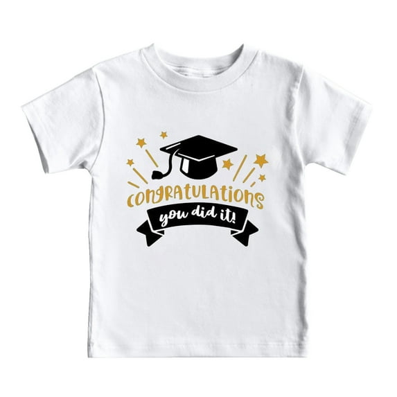 LUOGENLI Boys Shirts Size 5-6 Kids Summer Short Sleeve T Shirt Graduation Season Cap Print Comfortable Loose Tops Children's Clothing Boys Shirts 5T Blue Boys T Shirts Size 14 2-3 Years