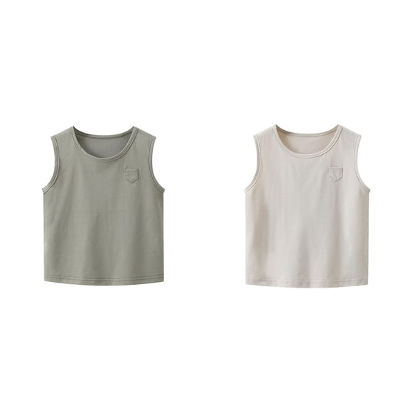 LUOGENLI Boys Shirts Size 5/6 Summer Toddler Boys Girls Sleeveless Solid T Shirt Vest Tops Clothes Boys Shirts Size 10-12 Dressy Boys Shirts Size 5/6 2 Pack 120