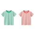 thumbnail image 1 of LUOGENLI Boys Shirts Size 5-6 Toddler Toddler Kids Baby Boys Girls Striped Short Sleeve Crewneck T Shirts Tops Tee Clothes for Children Boys Shirts Size 6-7 Boys Shirts Size 7-8 2 Pack 140, 1 of 3