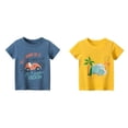 thumbnail image 1 of LUOGENLI Boys Shirts Size 6/7 Toddler Kids Baby Boys Girls Cartoon Cars Short Sleeve Crewneck T Shirts Tops Tee Clothes for Children Boys Shirts Size 14-16 Youth Boys Shirts Size 7 Bright 2 Pack 130, 1 of 3