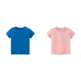 thumbnail image 1 of LUOGENLI Boys Shirts Size 6/7 Toddler Kids Girls Boys Short Sleeve Basic T Shirt Casual Summer Tees Shirt Tops Solid Color Boys Shirts 4T Boys Shirts Size 6-7 Youth Small 2 Pack 110, 1 of 3