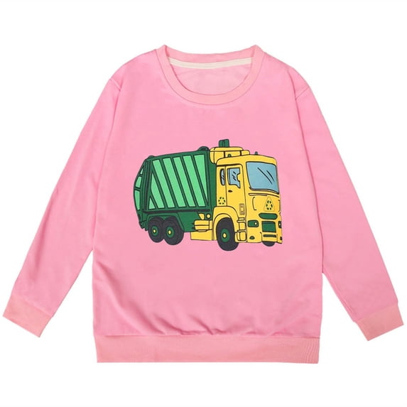 LUOGENLI Boys Shirts Size 7/8 Toddler Boys Girls Long Sleeve Cartoon Prints Sweater T Shirt Tops Boys Shirts Size 6 Pack Boys Shirts 13-14 Years