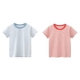 thumbnail image 1 of LUOGENLI Boys Shirts Size 8-10 Youth Toddler Kids Baby Boys Girls Striped Short Sleeve Crewneck T Shirts Tops Tee Clothes for Children Boys Shirts Size 6 Boys Shirts Size 7/8 2 Pack 120, 1 of 3