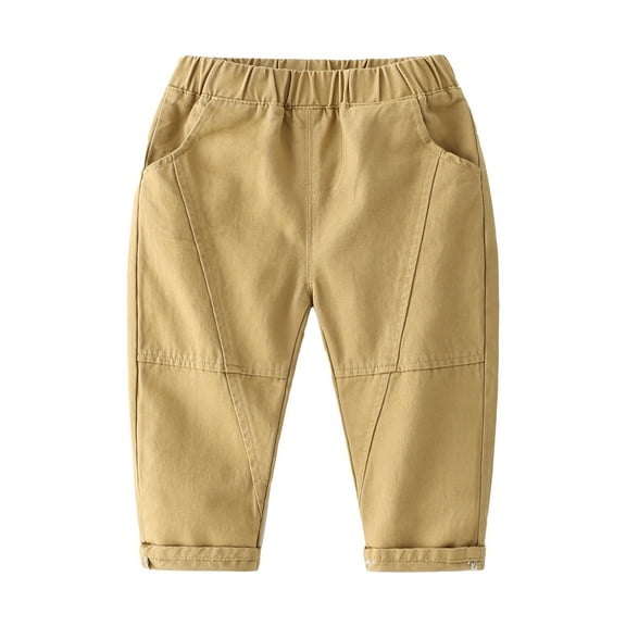 LUOGENLI Boys Shorts 5T Usable Drawstring Children'S Pants Sweatpants Boy'S Capri Pants Marine Animal Pattern Waist Elastic For 1 To 7 Years Little Boys Shorts Khaki 18-24 Months