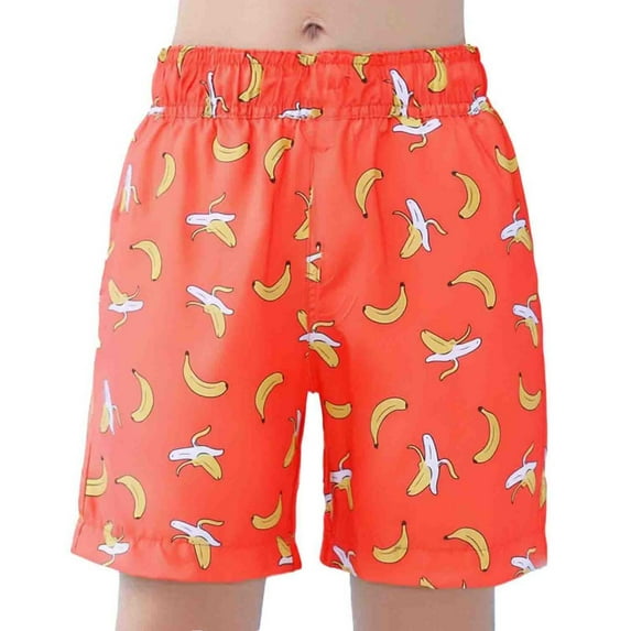 LUOGENLI Boys Shorts Size 12-14 Toddler Boy Girl Print Shorts Overalls Casual Pants for Children Summer Clothes Boys Shorts Size 12 Boys Shorts Size 10-12 Youth Orange 150