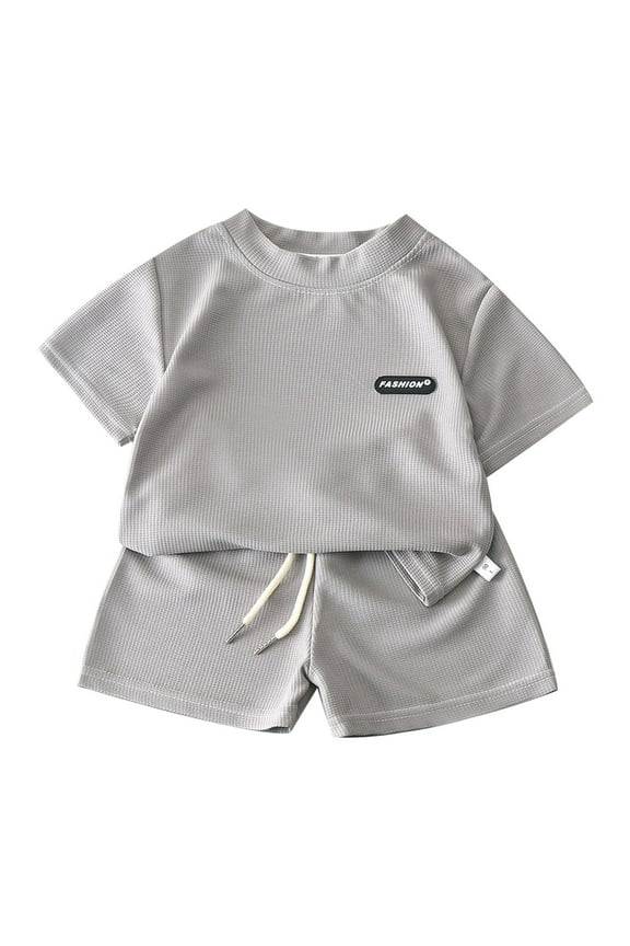 Boys Suits Size 16 Regular Fit New Children'S Wear Summer Children'S Casual Suit Loose Clothes Boys Short Sleeve Baby Summer Outfits For Boys Size 14-16 15-16 Years