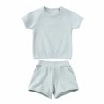 thumbnail image 1 of LUOGENLI Boys Suits Size 16 Regular Fit New Children's Wear Summer Children's Casual Suit Loose Clothes Boys Short Sleeve Baby Summer Outfits for Boys White 2-3 Years, 1 of 9