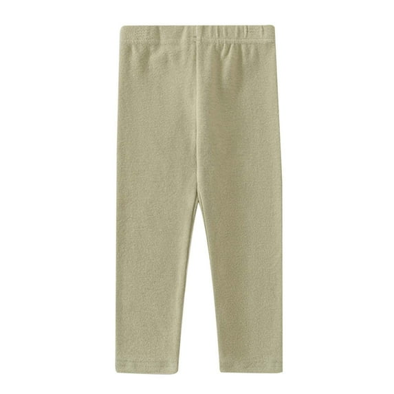 LUOGENLI Cheer Shorts for Girls 7-8 Baby Toddler Girls Toddler Boys Autumn Solid Color Elastic Waist Sweatpants with and Leggings Warm Pull on Pants Light Green 3-4 Years