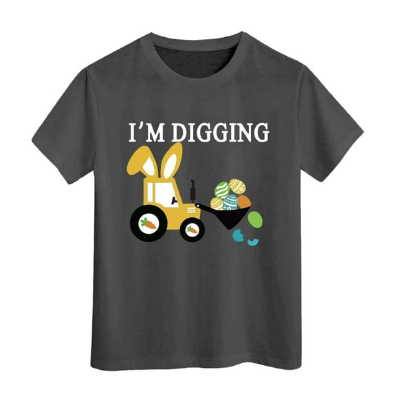 LUOGENLI Comfort Boys Planet Printed Casual Crew Neck Short Sleeved T-Shirt Little Boys Summer Planet Printed Boys Casual T Shirt Tops Boys Shirts 2-Grey Size 6-7 Years