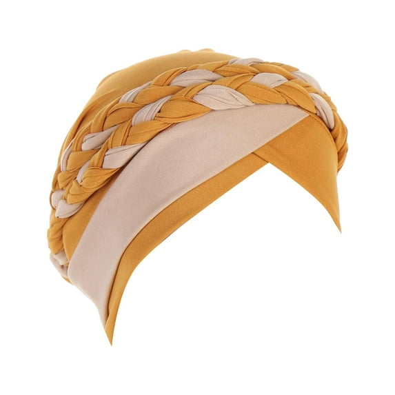 LUOGENLI Cowboy Hat Hanger Bracket New Double Striped Two Color Turban Hat European and Fashion Braided Hat Turban Hat Bucket Hats For Men Camo Cowboy Hat Boxes Storage Hard Case