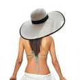 thumbnail image 1 of LUOGENLI Cowboy Hat Holder Macrame Women Summer Wide Straw Hat Beach Sun Hats Floppy Roll up Sun Cap Upf 50+ Caps Cowboy Hat Men Large Sun Hats For Women Packable Small Head, 1 of 5