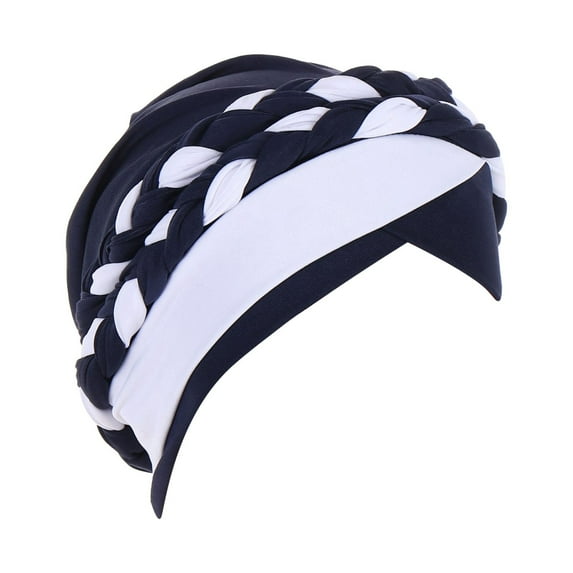 LUOGENLI Cowboy Hat Rack Wall Mount New Double Striped Two Color Turban Hat European and Fashion Braided Hat Turban Hat Cowboy Hat For Women Small Head Cowboy Hat Rack For Wall 45 Hat