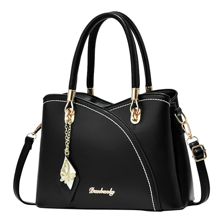 LUOGENLI Crossbody Bags for Women Large Size Leather Women Handbag Large Plaid Contrast Color Middle Aged One Shoulder Messenger Bag Women s Handbags Straw Handbags for Women 2024 Small Size Walmart.c...
