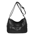thumbnail image 1 of LUOGENLI Crossbody Bags for Women Medium Size Vintage Classic Soft Leather Stylish Solid Crossbody Bag Trend Versatile Pocket Shoulder Bag Medium Crossbody Bags for Women Trendy Womens Handbags, 1 of 8