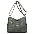 thumbnail image 1 of LUOGENLI Crossbody Bags for Women Trendy Leather Women Shoulder Bag Fashionable New Pattern Simple Solid Color Retro Practical Large Zipper Messenger Bag Womens Handbags Crossbody Trendy, 1 of 9