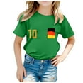 thumbnail image 1 of LUOGENLI Cute Summer Tops for Girls 10-12 Crop 2024 Children's European Cup Fashion Team Printed Short Sleeve Round Neck Top T Shirt0 Tops for Girls 7-8 Preppy 10-11 Years, 1 of 4