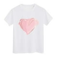 thumbnail image 1 of LUOGENLI Cute Summer Tops for Girls 10-12 Not Cropped Girls Short Sleeve T Shirts Kids Summer Tops Crewneck Tees 3 13 Years Cute Tops for Girls 12-14 Tank Tops for Girls 10-12 Tight 3-4 Years, 1 of 7