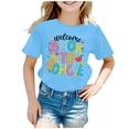 thumbnail image 1 of LUOGENLI Cute Summer Tops for Girls 10-12 Tank Kids' Back to School Graphic Short Sleeve Round Neck Tee Bright & Comfortable for Boys & Girls Tank Tops for Girls 8-10 White 4-5 Years, 1 of 4