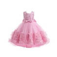 thumbnail image 1 of LUOGENLI Dress for Girls Toddler Kids Girl Dress Summer Sleeveless Flower Princess Dress Catwalk Performance Dress Girls Easter Dresses Size 10-12 Fancy Easter Dresses for Girls Size 6/7 3-4 Years, 1 of 9