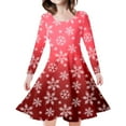thumbnail image 1 of LUOGENLI Dresses for Girls 14-16 for Kids Toddler Girls Christmas Trees Deer Print Christmas Long Sleeve Party Princess Dress Girls Dresses 10-12 White Girls Dresses Red 10-13 Years, 1 of 5