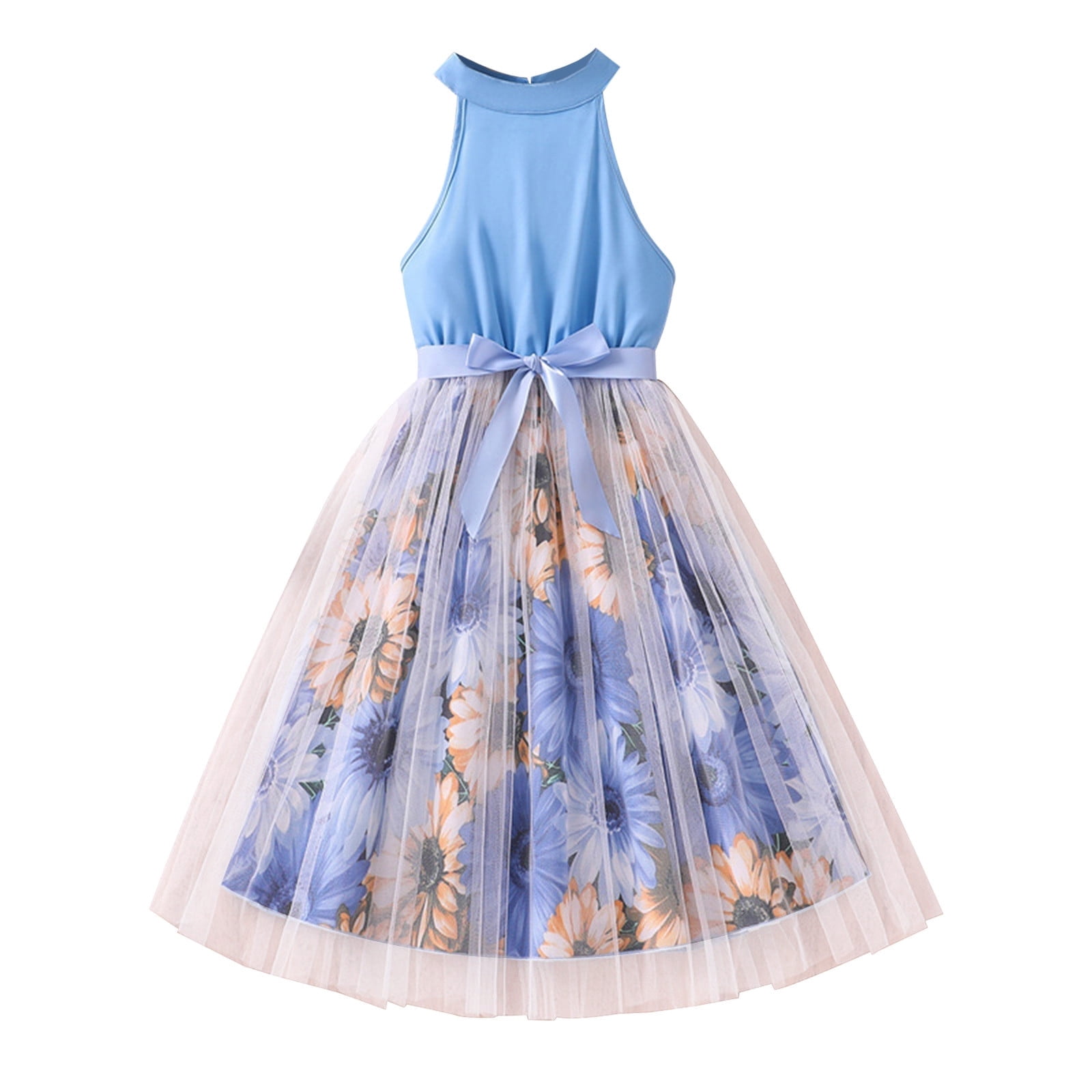LUOGENLI Dresses for Girls Size 14-16 Children's Girl's Summer 2024 Children's Clothing New Children's Clothes 7 12 Years Old Sleeveless Dress Dresses for Girls 12-14 Years Old 9-10 Years