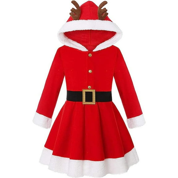 LUOGENLI Dresses For Girls Size 14-16 Long Kids Santa Dress For Girls Christmas Princess Party Long Sleeve Dresses Summer Dresses For Girls 10-12 Long 9-10 Years
