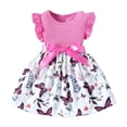 thumbnail image 1 of LUOGENLI Dresses for Girls Size 6 Summer Toddler Girls Summer Ruffles Sleeveless Floral Prints Ribbed Fashion Dress Clothes Dresses for Girls Dresses Summer Size 6-7 Years, 1 of 3