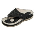 thumbnail image 1 of LUOGENLI Female Orthopedic Sandals for Women Wide Width Summer Women Summer Comfy Sandals Flat Toe Flip Flops Slider Sandals with Arch Support Open Women Sandals with Arch Support and Cover Toe 41, 1 of 6
