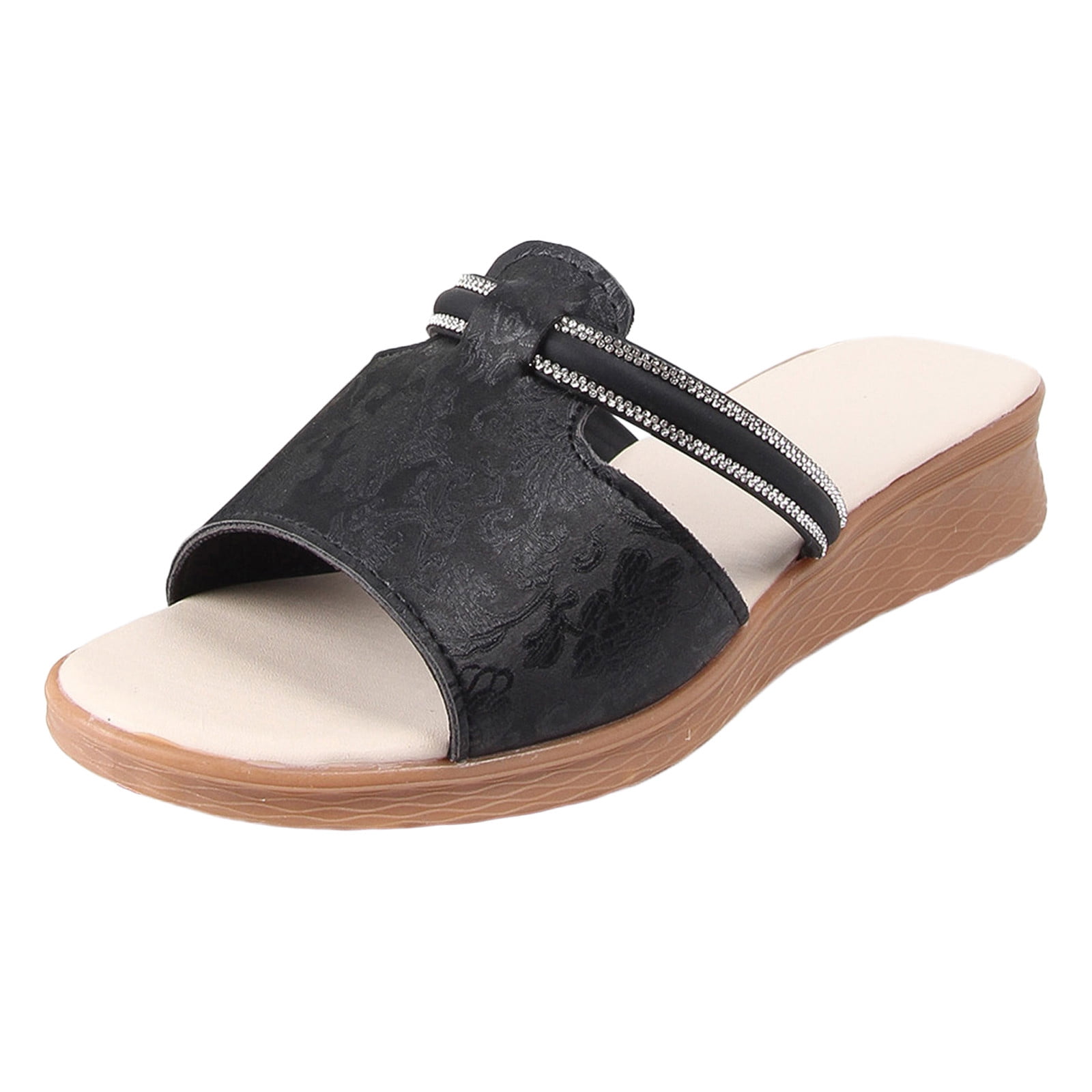 LUOGENLI Female Sandals Women Comfortable Wide Feet Ladies Summer ...