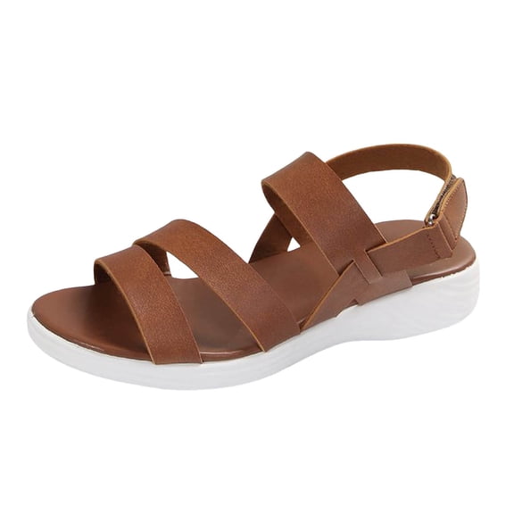 LUOGENLI Female Womens Sandals Platform Wedge Ladies Casual Sandals Solid Color Comfortable Sandals Womens Sandals Platform Summer Sandals for Women 2024 Heels 40