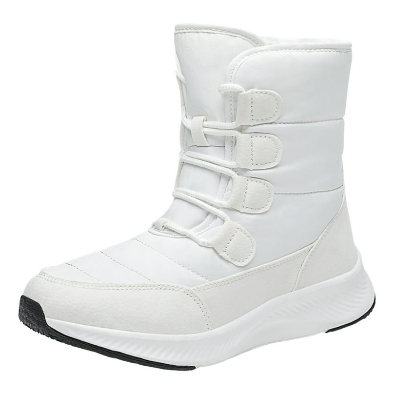 LUOGENLI Female Womens Snow Boots Sorel Women Snow Boots Fashion New Pattern Simple Solid Color Comfortable Autumn And Winter Thickened Warm And