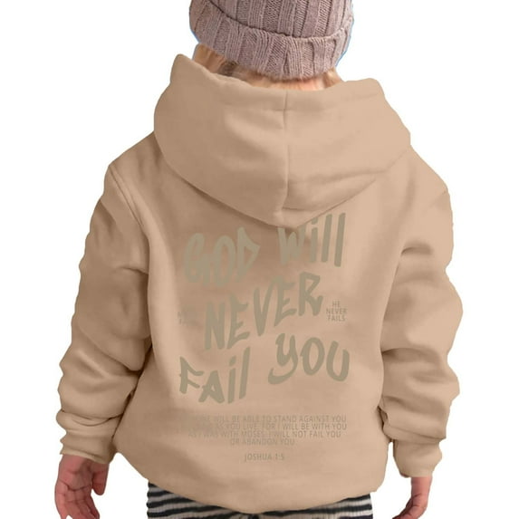 LUOGENLI Girl Hoodie Zip up 6T Girls Hoodies & Sweatshirts for Winter Casual Wear Round Neck Letter Print Pullover for Kids Ages 2 13 Outdoor Activities and Daily Comfort Khaki Size 11-12 Years