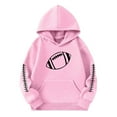 thumbnail image 1 of LUOGENLI Girl Hoodies Zip up Kids Football Print Hoodie Girls Boys Pullover Sweatshirt Casual Warm Hooded Jacket for Children Youth Outdoor Sports Girl Hoodies Size Size 9-10 Years, 1 of 4